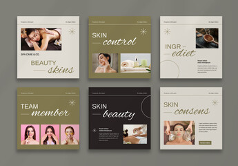 Beauty Care Social Media Post Layout