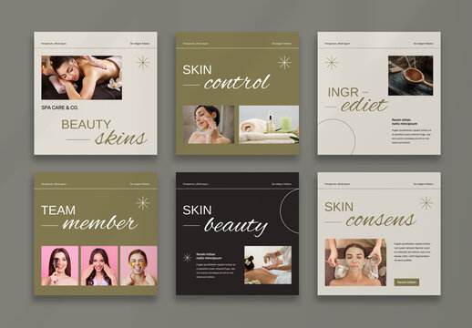 Beauty Care Social Media Post Layout