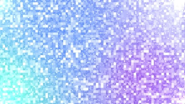シアンから紫のグラデーションに煌めくデジタルグリッドのシームレスループ動画素材 / Radiant digital glitter grid seamless loop background in cyan blue purple gradient