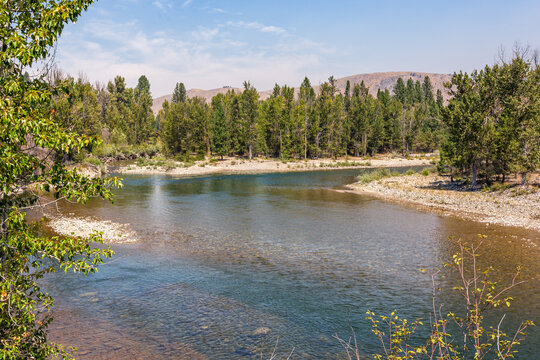Methow River in Washington State in summer