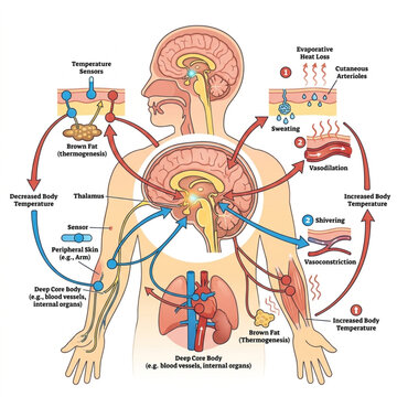 Hypothalamic Thermoregulation and Body Temperature Control