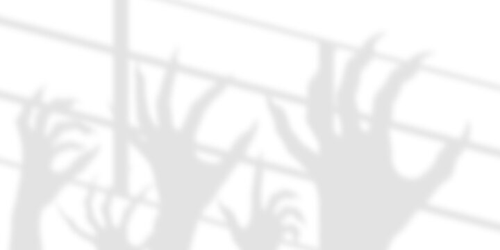 Tattered shadow hands, long nails on blind mockup