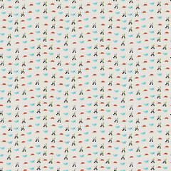 Cute cartoon animals pattern with pandas and narwhals © athlenamaya