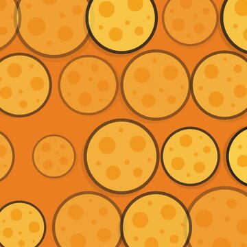 Moon patern on an orange background suitable for abstract design projects, graphic patterns, and backgrounds.