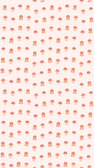 Seamless pattern of cartoon jellyfish © xie
