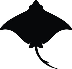 Gray manta ray swimming in water Vector © RRR