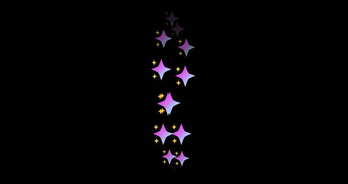 4K live reaction of Sparkles Emoji on a black background. Social media live reaction for all live stream chat. Social media live reactions live-stream, live chat, Live-style animated icon, and chat.
