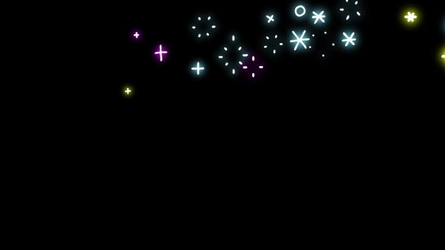 Hand Drawn Magic Sparkle Effect Flowing with Glitter and Stars