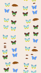 Stylized Butterflies and Fleas Pattern © gilang