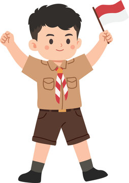 boy with a flag