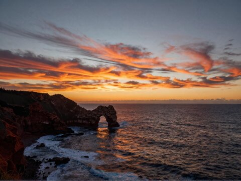  November Coastal Sunset Fire Cloud 