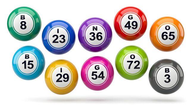 Colorful numbered pool balls for lottery scratch card design templates