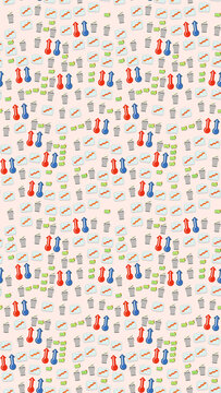 Financial Growth and Measurement Icons Pattern