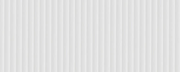 Acrylic satin corrugated glass texture light gray background. Blurred soft ribbed transparent striped door window overlay. Metal silver reeded polycarbonate sheet. Abstract vertical gradient pattern © al