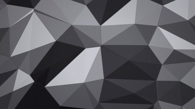 Monochrome triangular facets forming a faceted background