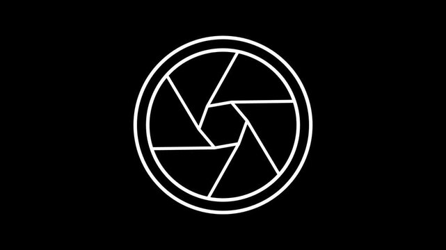 Three Minimalist Camera Lens Icons