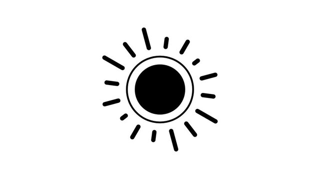 Three Sun Eclipse Icons in Row