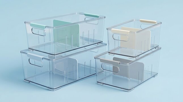 Clear Plastic Storage Bins with Lids for Home Organization.