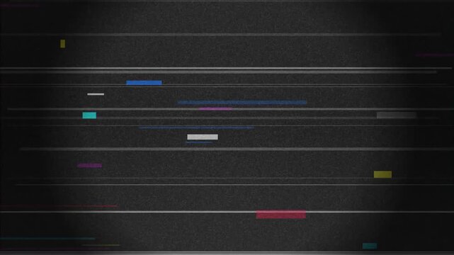 Retro tv static noise and digital signal glitch artifacts video motion background element
