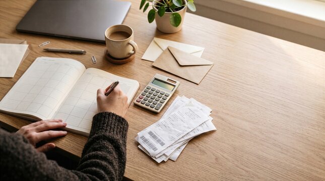 Organizing Monthly Household Budget and Paper Receipts