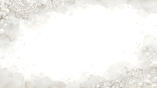 pure white watercolor junk journal paper, snow white handmade paper, cool white background, soft silver watercolor shimmer around the outer edges