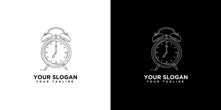 Alarm Clock Logo Design With Your Slogan