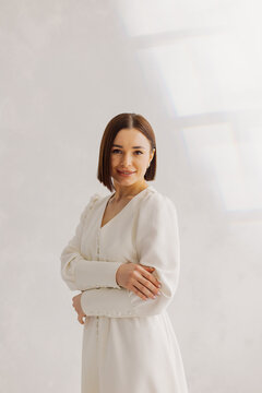 Young beautiful woman posing, female portrait