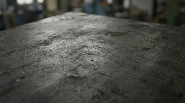 A detailed close-up shot showcasing a worn, dark industrial surface that can function as a realistic rust texture metal background, featuring scratches, dents, and imperfections