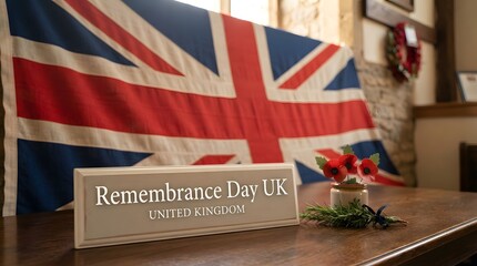 Fototapeta premium Remembrance day in the united kingdom is a time to honour those who served and sacrificed for freedom peace and a better
