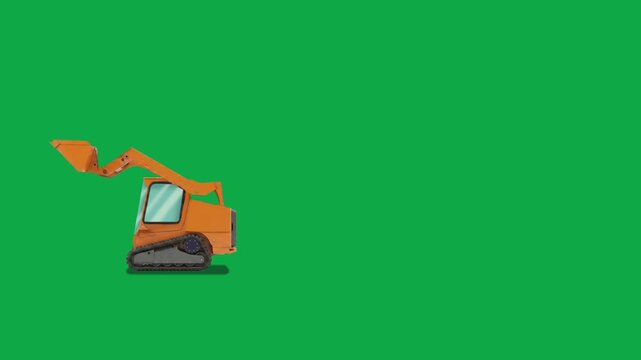 Excavator Loader with Bucket for Construction and Industrial Work, Heavy Machinery Vehicle and Digger Equipment Illustration Vector Icon