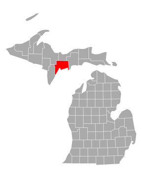 Karte von Delta in Michigan