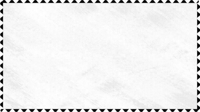 Animated black Wavy Border Frame &ndash; Stamp Edge on White Grunge Background