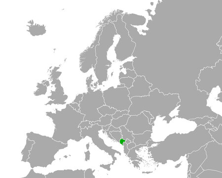 Karte von Montenegro in Europa