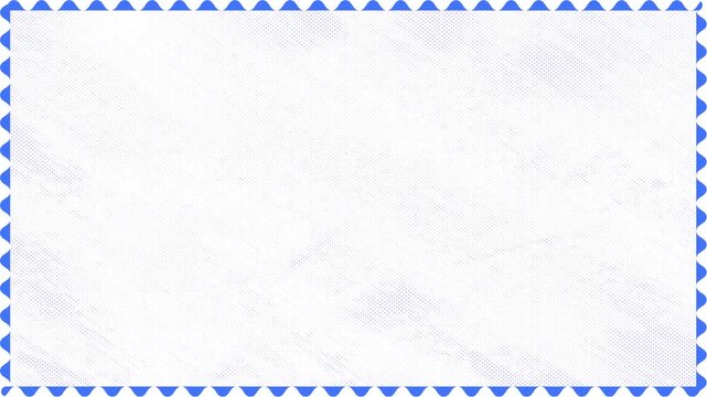 Animated blue Wavy Border Frame &ndash; Stamp Edge on White Grunge Background