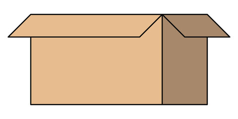 PNG Open moving box, flat illustration, transparent background © Rawpixel.com