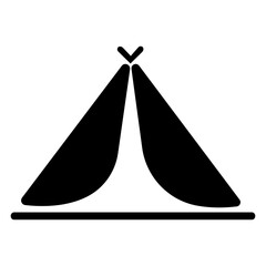 PNG tent flat icon, transparent background © Rawpixel.com