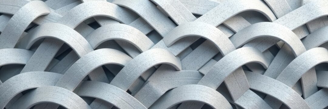 Interwoven grey and white lines, repeating seamless texture, design, technology, modern