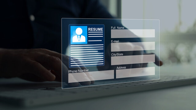 Human resources recruitment concept showing candidate resume review, hiring approval, employee selection, recruitment workflow and digital HR management.

