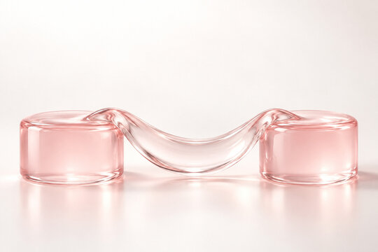 Elastic hydrogel bridge cosmetic texture concept