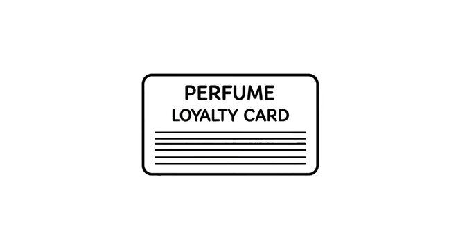Perfume loyalty card.