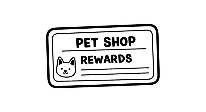 Pet shop rewards card logo.