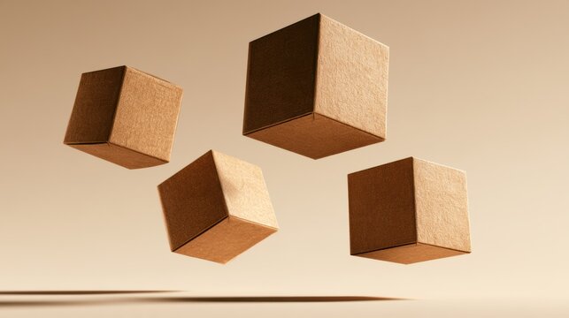 Stack of cardboard shipping boxes various sizes,Christmas gifts on snow,xmas,santa,merry christmas,unboxing,shopping online,Present,birthday,valentine day,delivery holiday concept.,copy space.