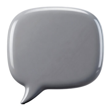 Glossy Empty Speech Bubble for Communication and Message Display