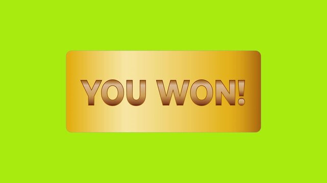 Lottery ticket animation revealing win and loss