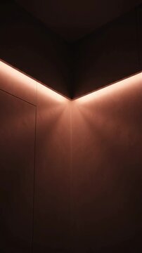 Abstract LED light changing from cold to warm representing work-life boundary and switch off, ai generated