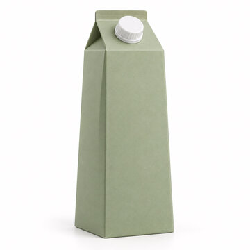 green juice box with white cap on white background
