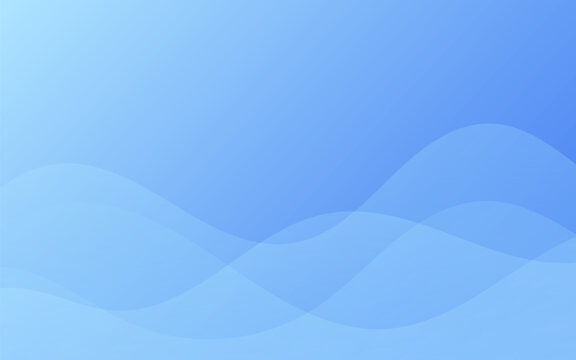 Elegant Soft Blue Gradient Background With Flowing Abstract Wavy Lines For Modern Graphic Design
