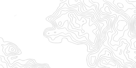 geometric white topography map line grid outline curve counter map wavy design. topography grid paper relief discovery area map black spiral line space. landscape texture background. © Murshid123