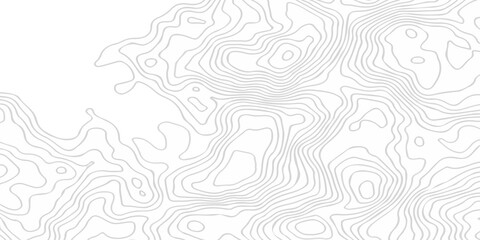 White topography map line geometric grid outline curve counter map wavy design. topography relief discovery area black spiral line space landscape texture background. © Murshid123
