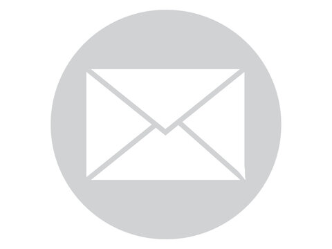 Email envelope icon inside a gray circle